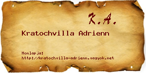 Kratochvilla Adrienn névjegykártya