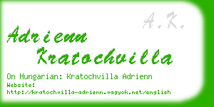 adrienn kratochvilla business card